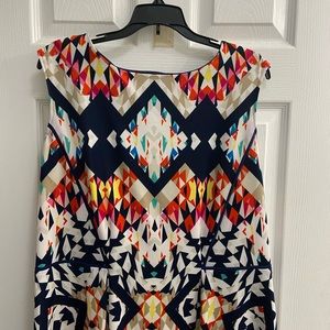 Roz and Ali Geometric Sleeveless Dress